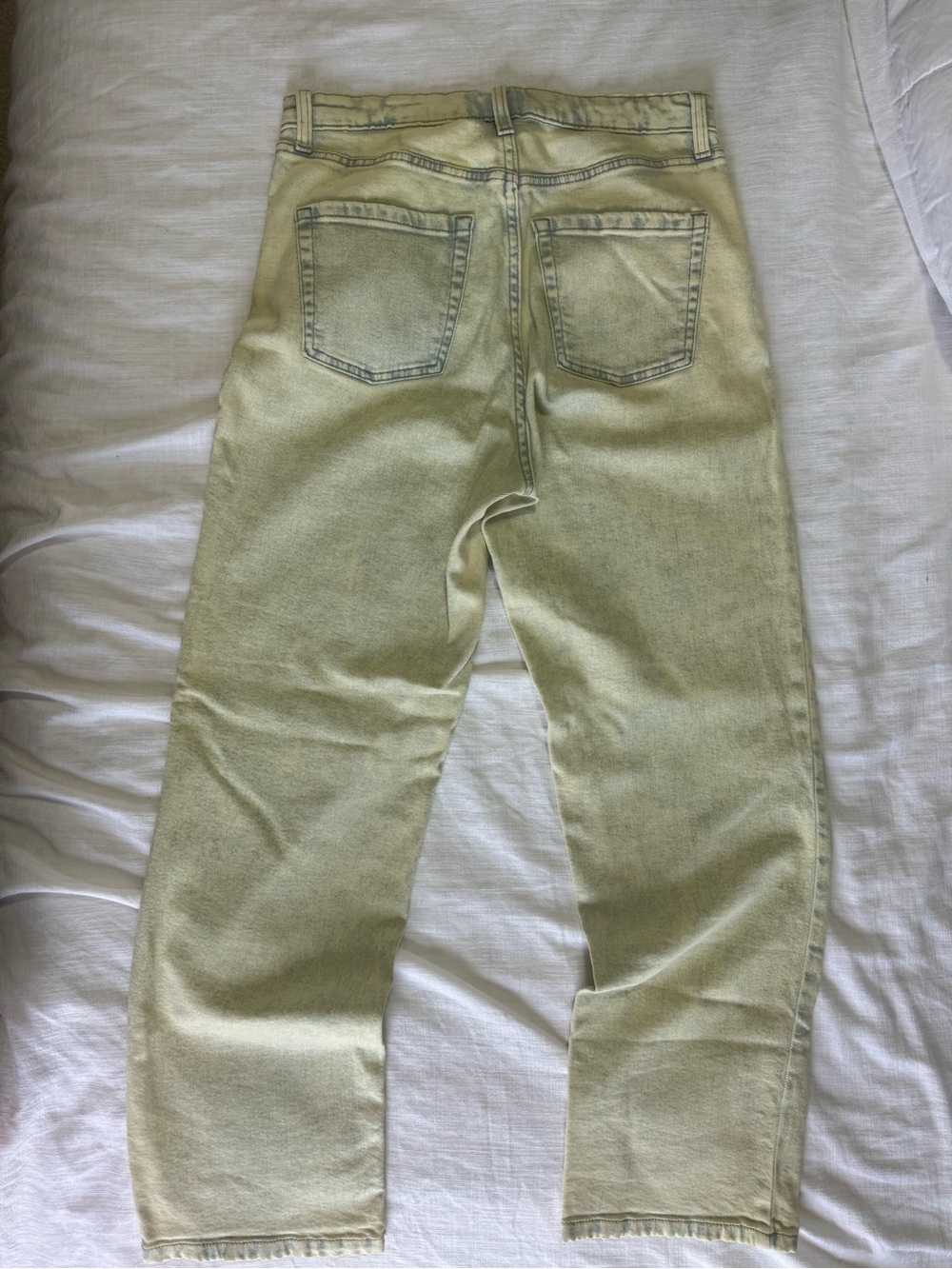 Wild Fable High Rise 90s Straight acid yellow/green Wash Denim Jeans Size 6